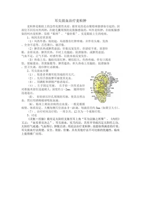 王红-耳尖放血治疗麦粒肿
