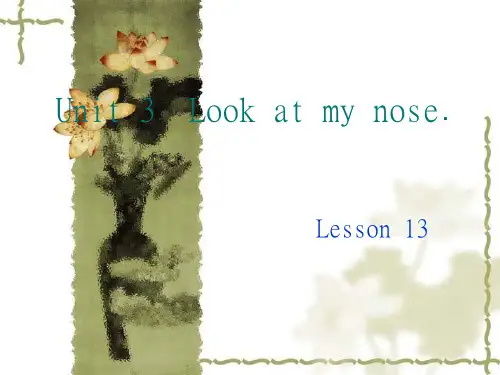 人教精通版英语三年级上册unit3lesson13课件