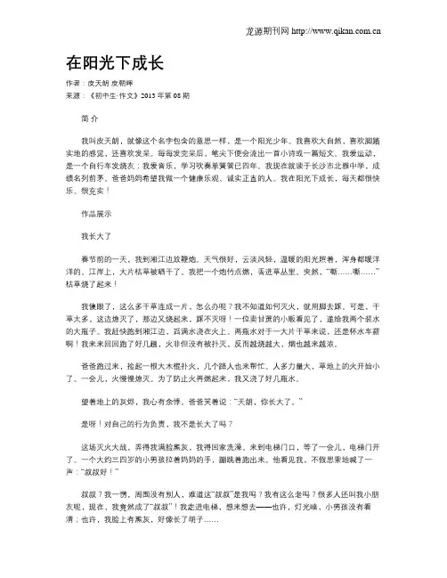 在阳光下成长
