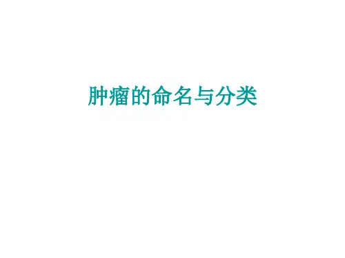 肿瘤的命名与分类