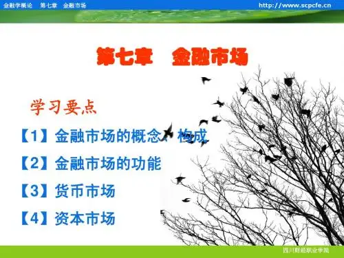 金融学概论 第七章 金融市场