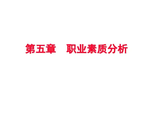 职业素质培养