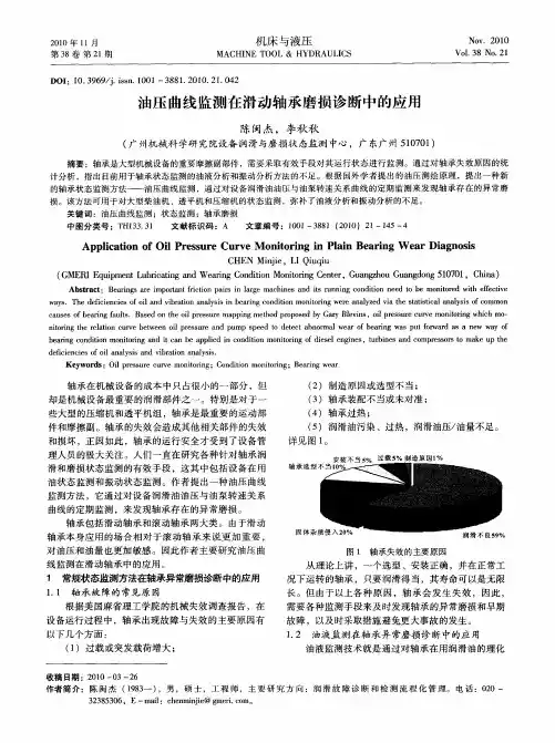 油压曲线监测在滑动轴承磨损诊断中的应用