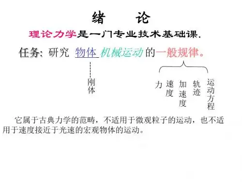 1.绪论,静力学
