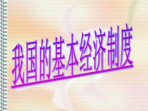 我国的基本经济制度2