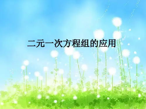 二元一次方程组的应用(1)