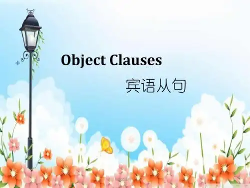 初中英语语法之宾语从句 ppt课件