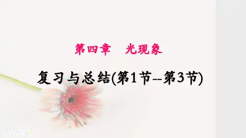 第四章光现象(第1节~第3节复习与总结)