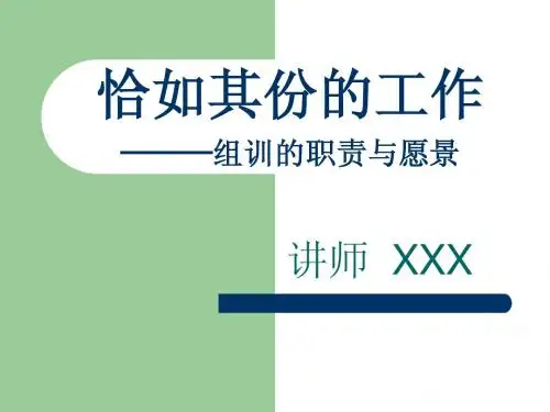 组训的职责与愿景 21页