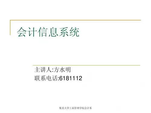 1、会计信息系统