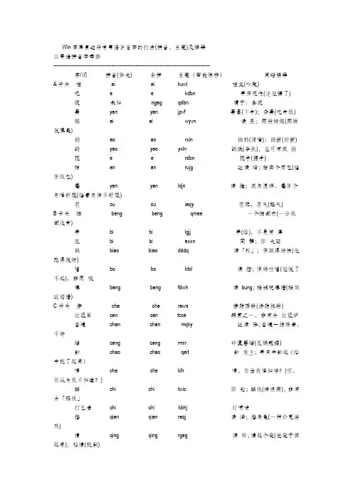 Win字库粤语方言字的打法