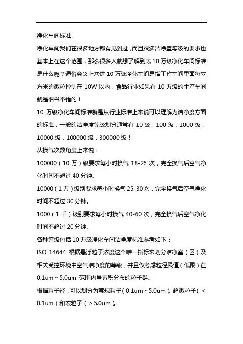 净化车间标准 2