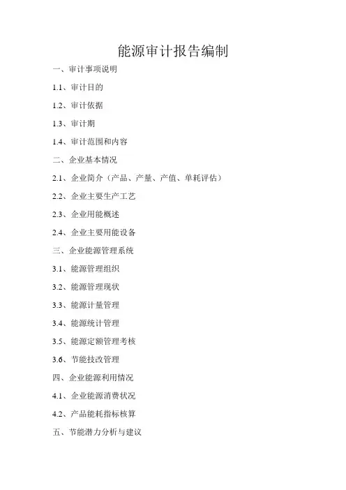 能源审计报告编制