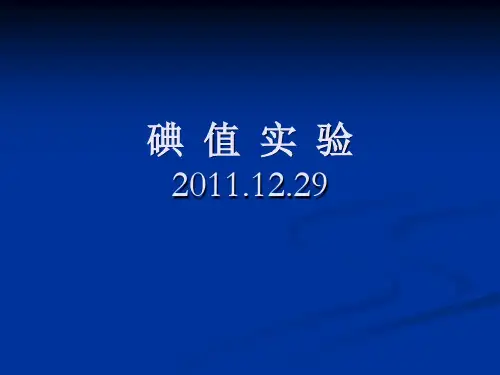 碘值实验