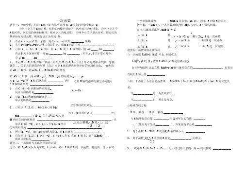 一次函数经典题型+习题(精华-含答案)x