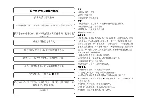 雾化吸入操作规程(表格式)