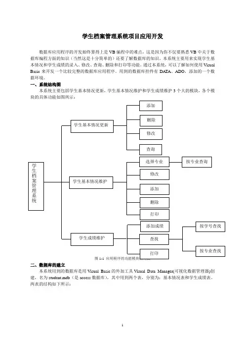 学生档案管理系统的设计与实现