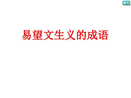 易望文生义的成语
