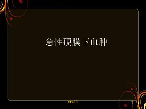 急性硬膜下血肿  ppt课件