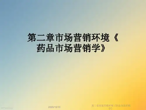 第二章市场营销环境《药品市场营销学》