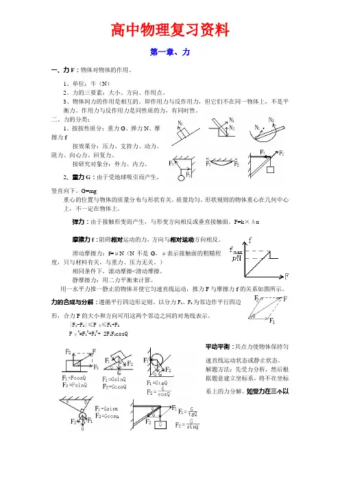 高中物理复习资料(总)
