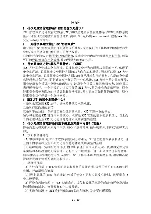 HSE风险管理