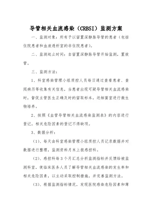 导管相关血流感染