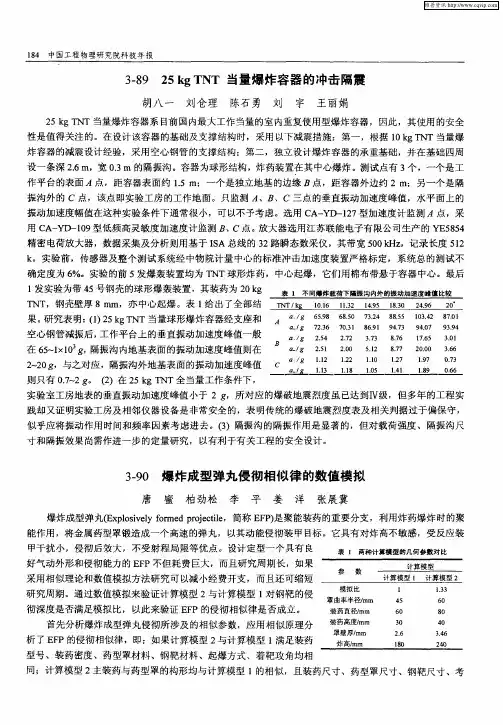 爆炸成型弹丸侵彻相似律的数值模拟