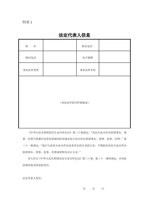 法定代表人信息
