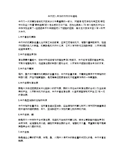 牛肉对人身体的功效你知道吗