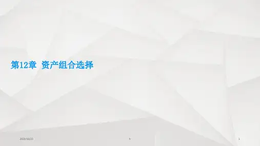 资产组合理论