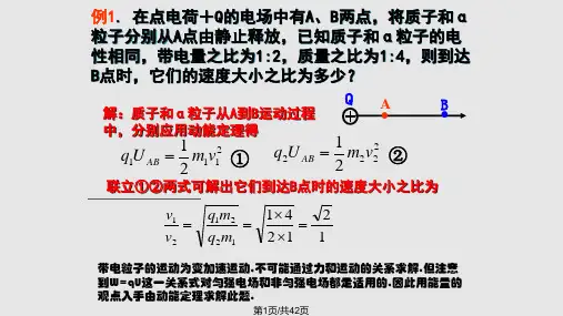 高三第一轮复习带电粒子在电场中的运动PPT课件