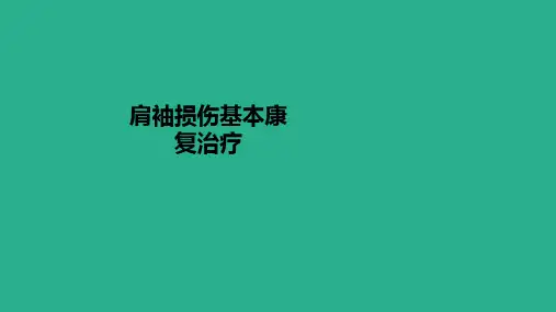 肩袖损伤基本康复治疗ppt课件