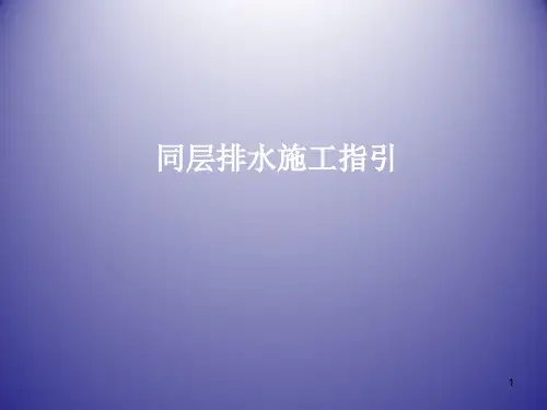 知名地产同层排水施工指引