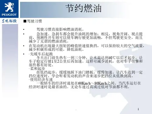 车辆驾驶省油秘技PPT课件
