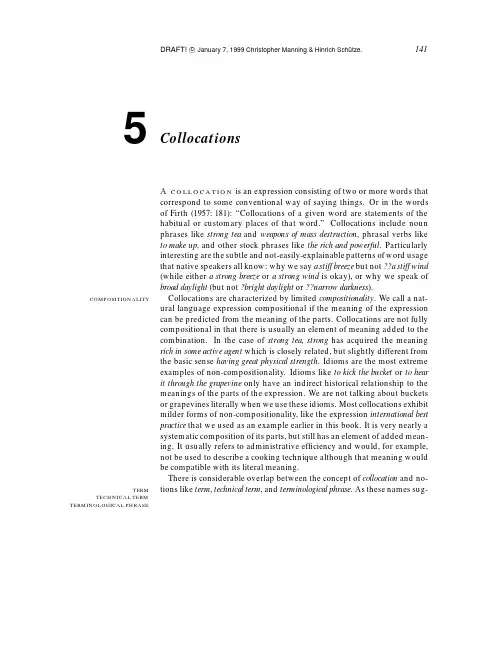 collocations - 搭配