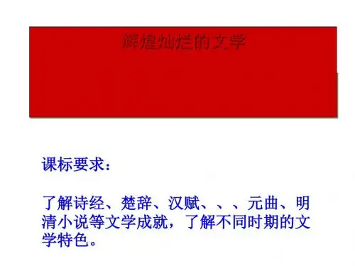 辉煌灿烂的文学PPT实用课件16