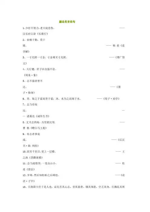 励志名言名句