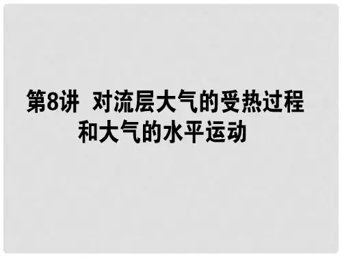 高考地理一轮复习 第08讲 对流层大气的受热过程和大气的水平运动课件