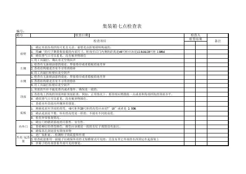 集装箱七点检查表