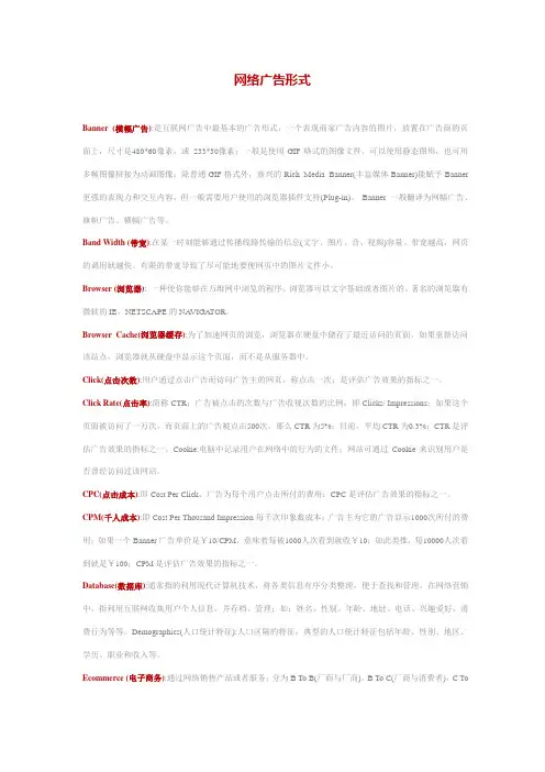 网络广告形式
