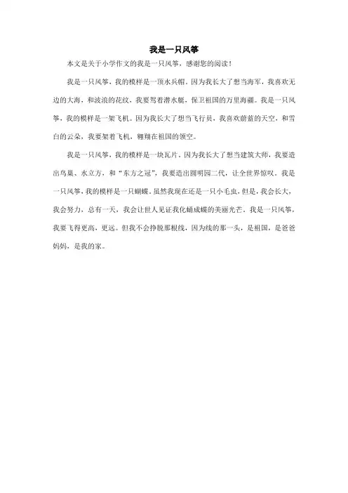 我是一只风筝_小学作文_1