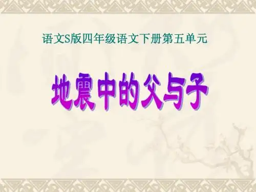 语文S版四下《地震中的父与子》课件2