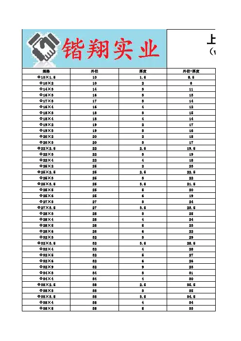 无缝管计算公式