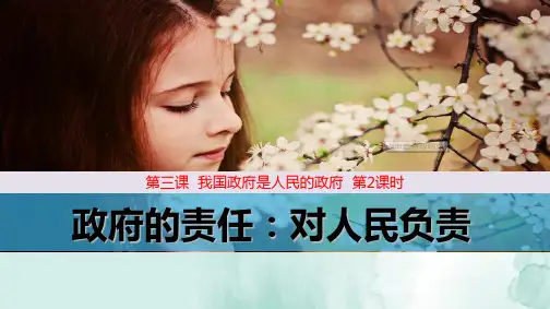 人教版高中政治必修2精品课件4：3.2 政府的责任：对人民负责