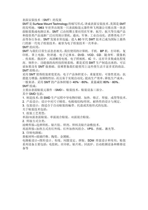 SMT的由来与应用