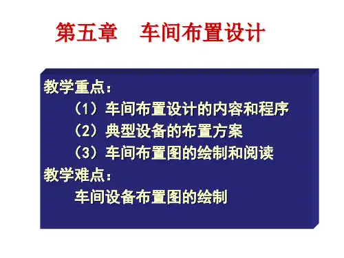 车间布置设计 ppt课件