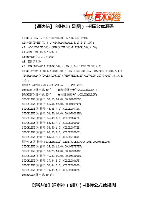 【股票指标公式下载】-【通达信】迎财神(副图)