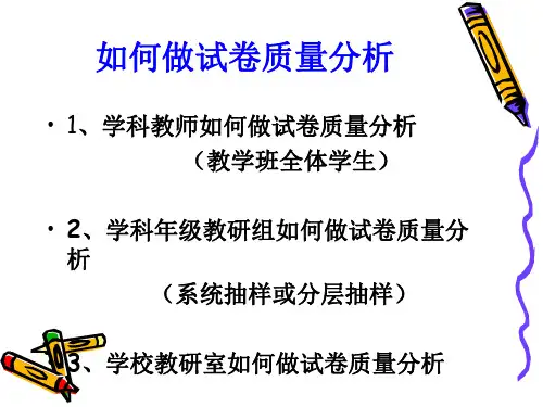 中考一模质量分析(数学)【优质PPT】