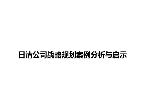 日清公司战略规划案例分析与启示